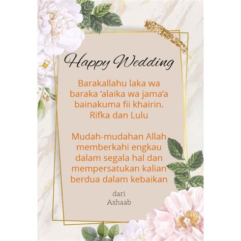 Jual Kartu Ucapan Pernikahan Wedding Birthday Ulang Tahun Request Indonesia|Shopee Indonesia