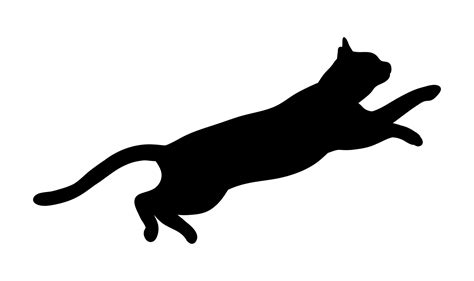 Black Cat Jumping Abstract Silhouette. Icon, Logo vector illustration. 15633109 Vector Art at ...