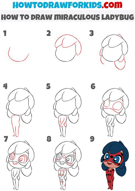 How To Draw Miraculous Ladybug Step By Step Drawing Guide By Dawn ...