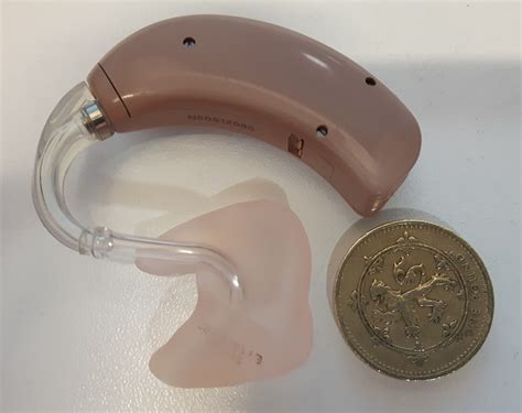 Analogue Hearing Aid fitted to long term user (using Starkey silicone ear moulds (Oswaldtwistle ...