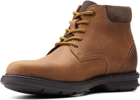 Clarks Leather S Rendell Work Boots in Dark Tan Leather (Brown) for Men ...