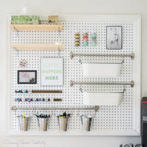 How to Build Your Own Pegboard Office Supply Organizer - BigDIYIdeas.com