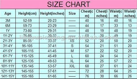 average shirt size by age - Google-keresés | Size chart for kids ...