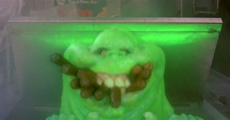 Slimer in the hot dog cart, from Ghostbusters. | Slimer, Ghostbusters, Ghostbusters 1984