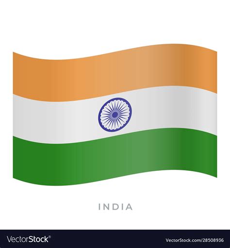 India waving flag icon Royalty Free Vector Image