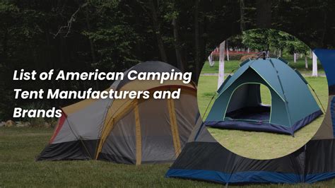 List of American Camping Tent Manufacturers and Brands - WNS