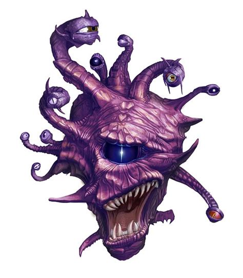 Purple Beholder. | Creature art, Fantasy creatures, Fantasy monster