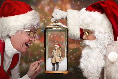 Santa showing Mrs. Clause a Christmas Lantern Digital Backdrop for Composites | Digital ...