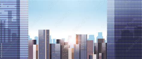 city buildings skyline modern architecture cityscape background ...