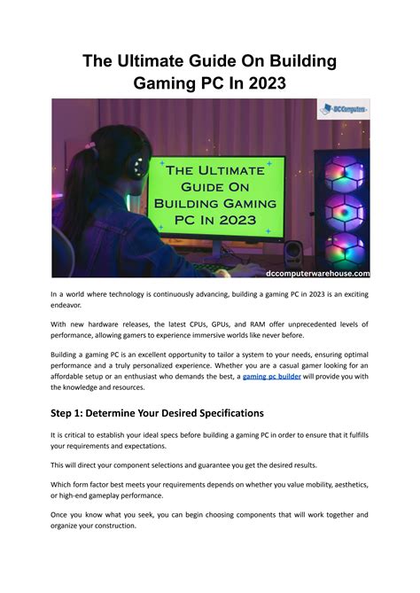 The Ultimate Guide On Building Gaming PC In 2023 by dccomputerwarehouse ...