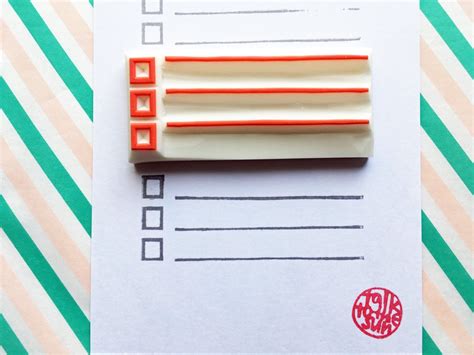 To do list rubber stamp check box stamp checklist stamp | Etsy