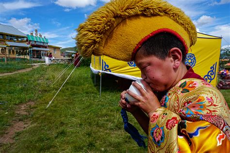 Monk-in-Training Worships at Mongolian Monastery