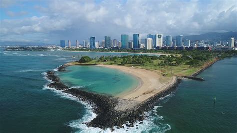 Aerial Of Honolulu Oahu Hawaii Stock Footage SBV-323283011 - Storyblocks