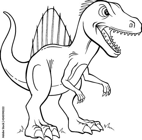 Spinosaurus Dinosaur Coloring Page - Free Printable Coloring Pages