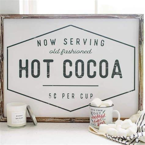 Hot Cocoa Wood Sign | Hot cocoa bar sign, Hot cocoa bar, Sweet water decor