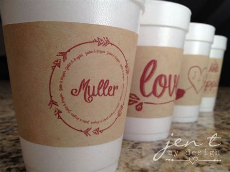 Personalized Hot Cocoa or Coffee Sleeves by JenTbyDesign on Etsy