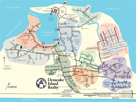 OCRACOKE ISLAND NEIGHBORHOODS MAP - Ocracoke Island Realty | Ocracoke ...