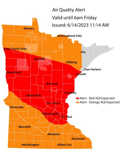 Air quality alert issued for southern Minnesota - Southern Minnesota News