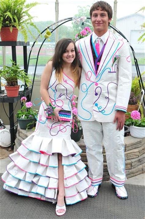 Duct Tape Prom Dress Peacock