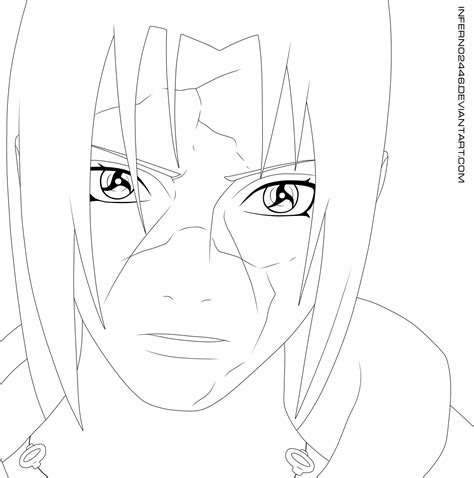 Naruto Itachi Line Art