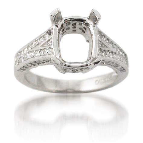 .74ct Diamond Antique Style Platinum Engagement Ring Setting