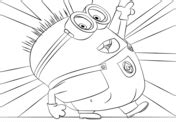 One-eyed Minion Tim coloring page | Free Printable Coloring Pages