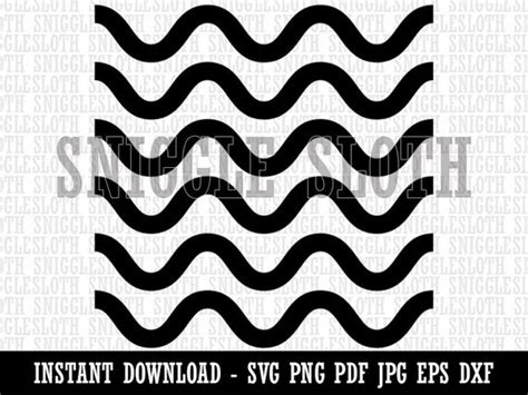 Wavy Line Pattern Clipart Instant Digital Download SVG EPS PNG | Etsy