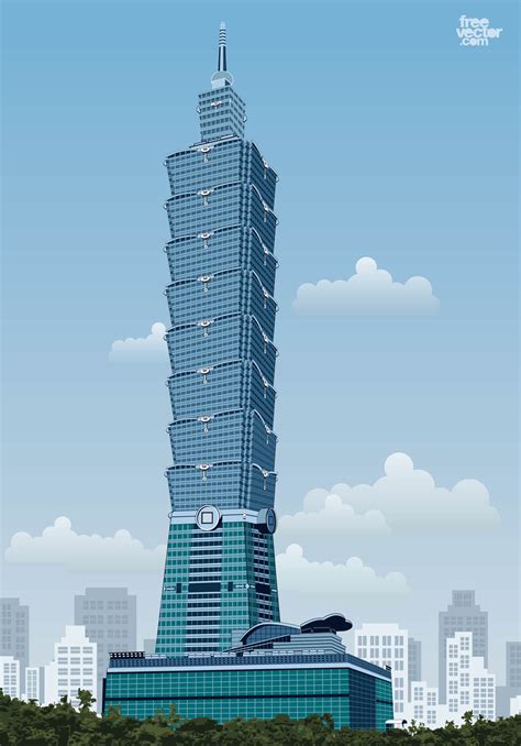 Taipei Building Vector Vector Art & Graphics | freevector.com