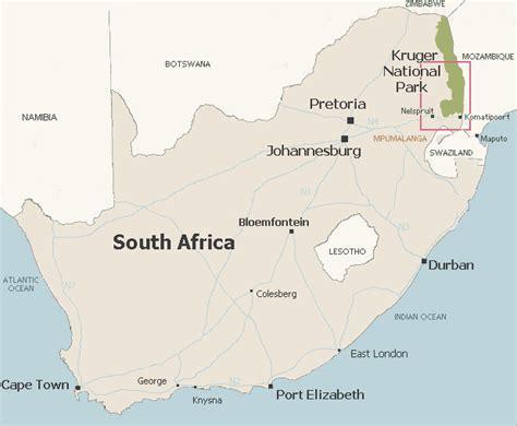 South Africa Map Kruger - Dyanna Louisette