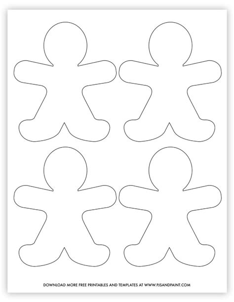 Gingerbread Cutouts Printable - Printable Word Searches