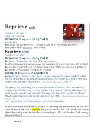 Holt Elements of Language Vocabulary Workshop, Lesson 21 | PDF