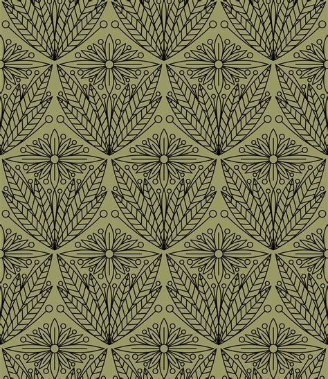 OLIVE BACKGROUND WITH VECTOR VINTAGE FLORAL PATTERN 4924238 Vector Art ...