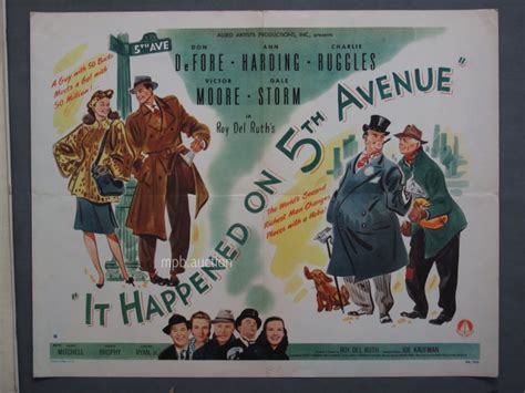 IT HAPPENED ON 5TH AVENUE (1946) Half Sheet Style-B Movie Poster For Sale