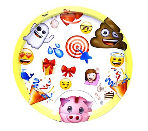 Amazon.com | Emoji Tin Plate 12.4'' (4 colors): Accent Plates | Emoji, Plates, Tin