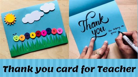 DIY Thank you card for Teacher | Teacher’s day card ideas | Thank you for helping me grow card ...