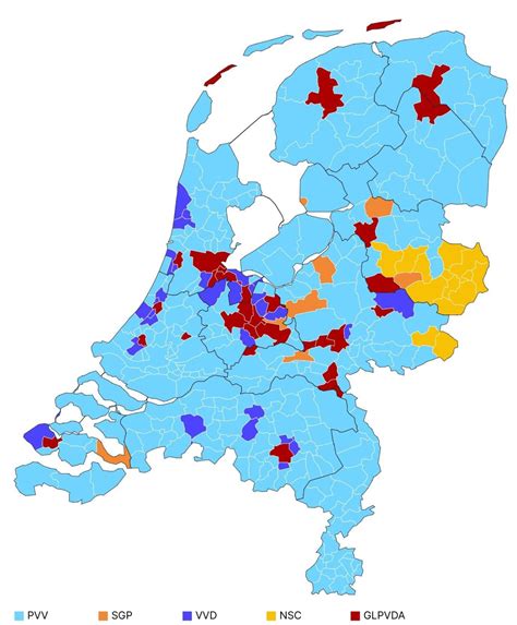 Dutch general election results per municipality - Maps on the Web