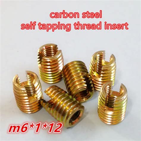 20pcs M6 Self Tapping Thread Inserts 302 Slotted Type Screw Bushing M6 ...