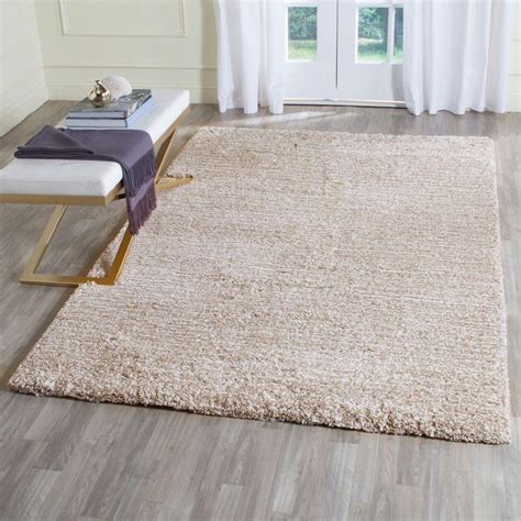 Safavieh Ultimate Shag Sand/Ivory 8 ft. x 10 ft. Area Rug-SGU211C-8 - The Home Depot