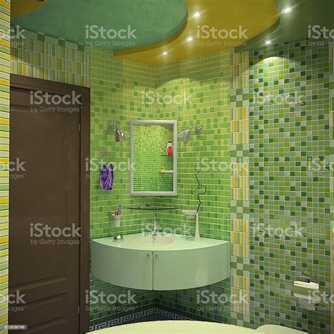 Bathroom Minimalist Design 3d Render Stock Photo - Download Image Now ...