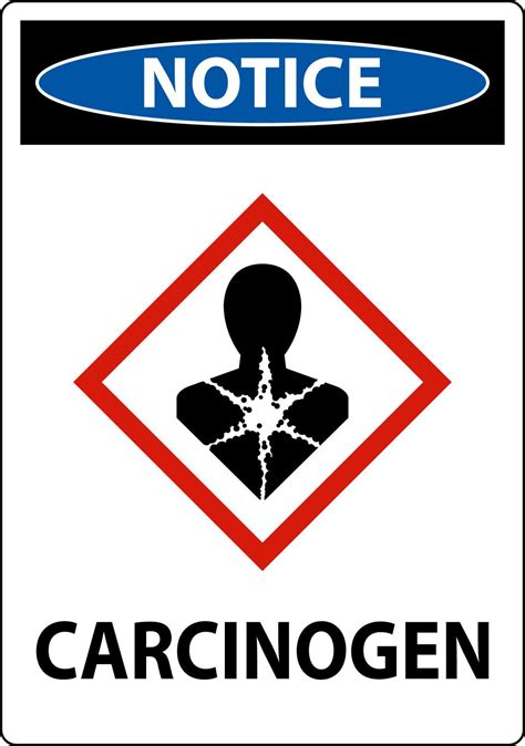 Notice Carcinogen GHS Sign On White Background 8066313 Vector Art at ...