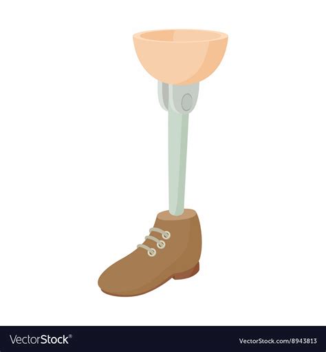 Prosthetic leg icon cartoon style Royalty Free Vector Image