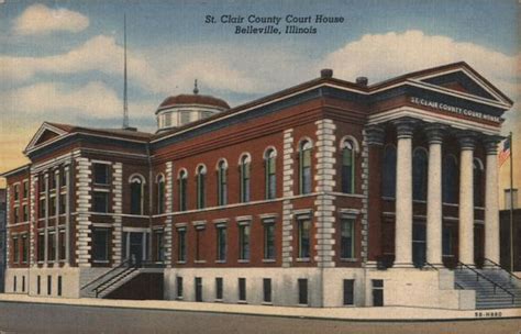 St. Clair County Court House Belleville, IL Postcard