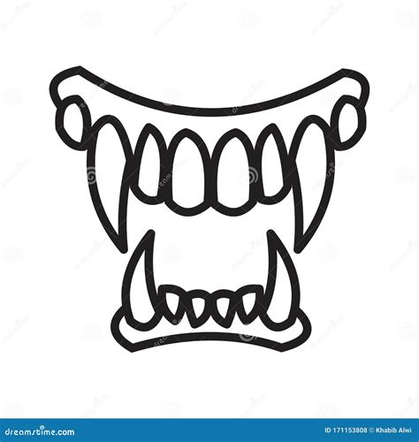 Fangs Vampire Teeth Cartoon Vector | CartoonDealer.com #78326707