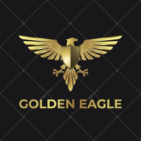 Golden Eagle Logo - Logo Is Us | Eagle logo, Gold logo design, Golden eagle