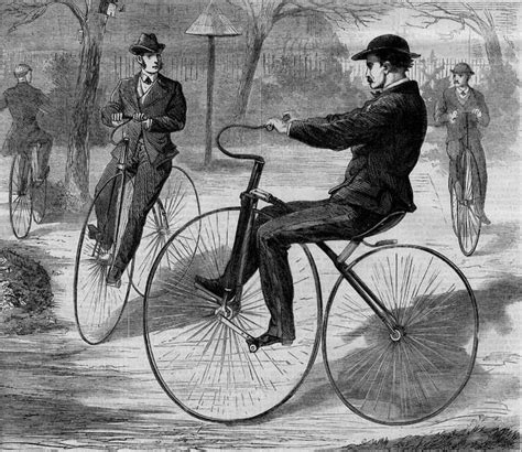 The American Velocipede, 1868, a wood engraving from Harper's Weekly ...