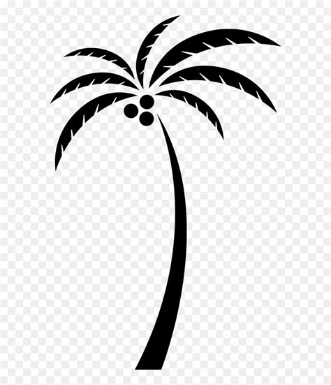 Coconut Arecaceae Tree Clip Art - Coconut Tree Silhouette Vector Png, Transparent Png - vhv