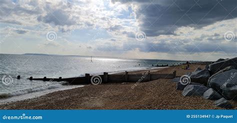 Beach in Hayling Island stock image. Image of horizon - 255134947