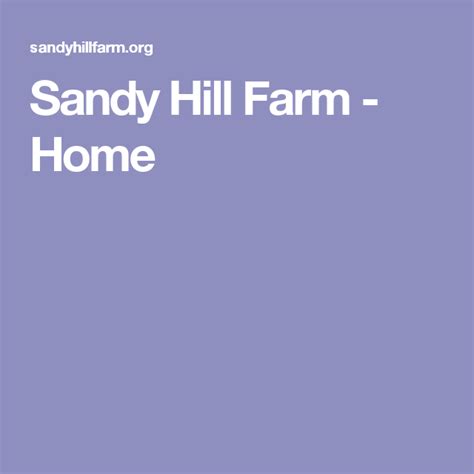 Sandy Hill Farm