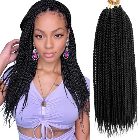 Buy Crochet Braids Box Braid Crochet Hair Crochet Box Braids 18 inch Pre looped Goddess Box ...