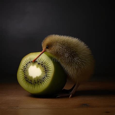 Kiwi Bird is Made from Kiwi Fruit. Generative AI Stock Illustration ...